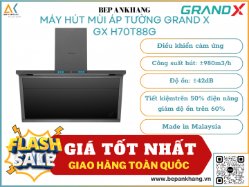 Hút mùi áp tường Grand X GX H70T88G - Made in Malaysia